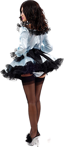 satin french maid with long sleeves 14